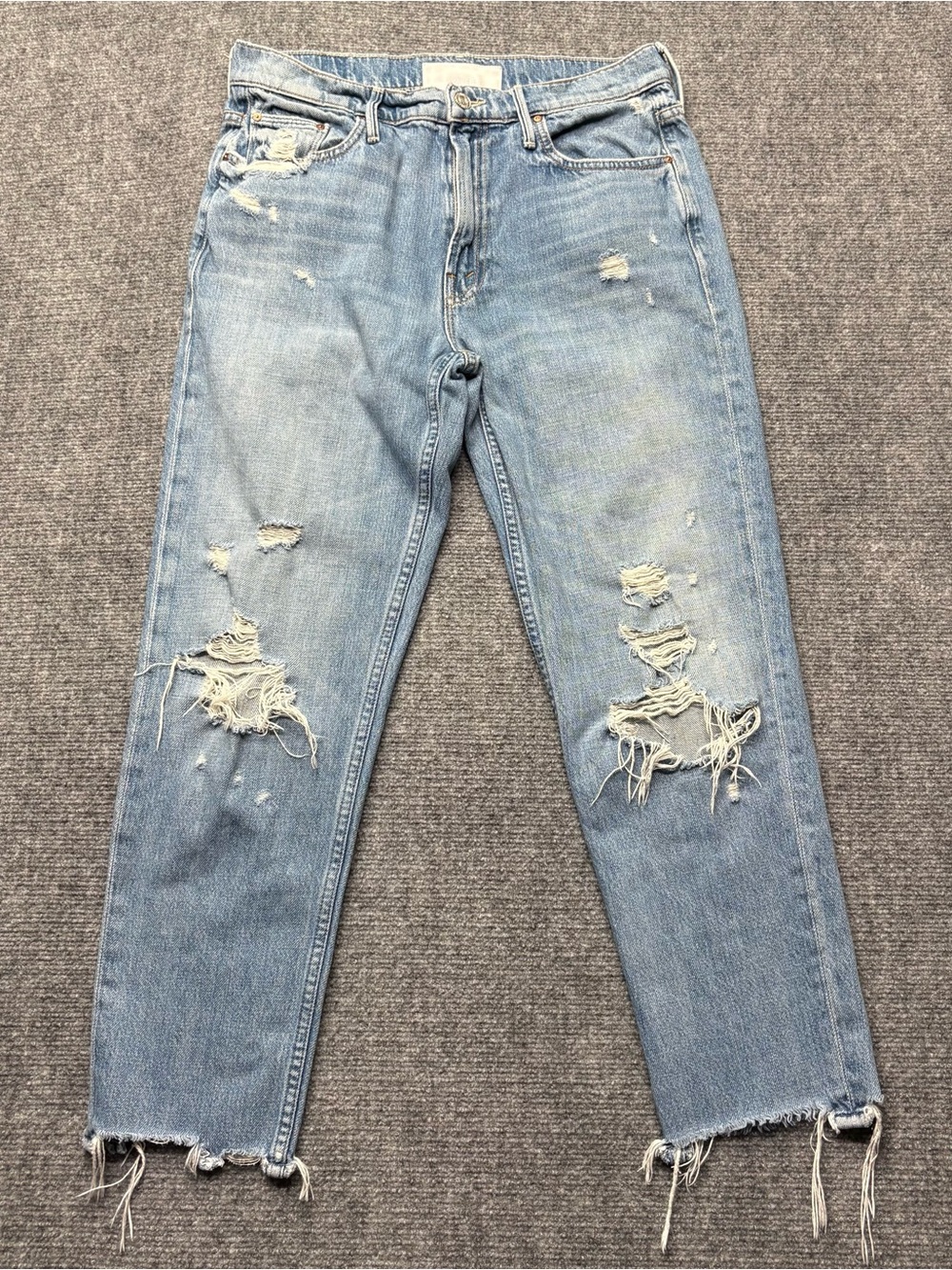 MOTHER Superior Jeans Womens 27 Cardinal Sinner Ankle Chew in Saving Grace USA